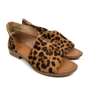 Catherine Malandrino Theorie Women's Leopard D'Orsay Peep Toe Shoes Sandals 6.5